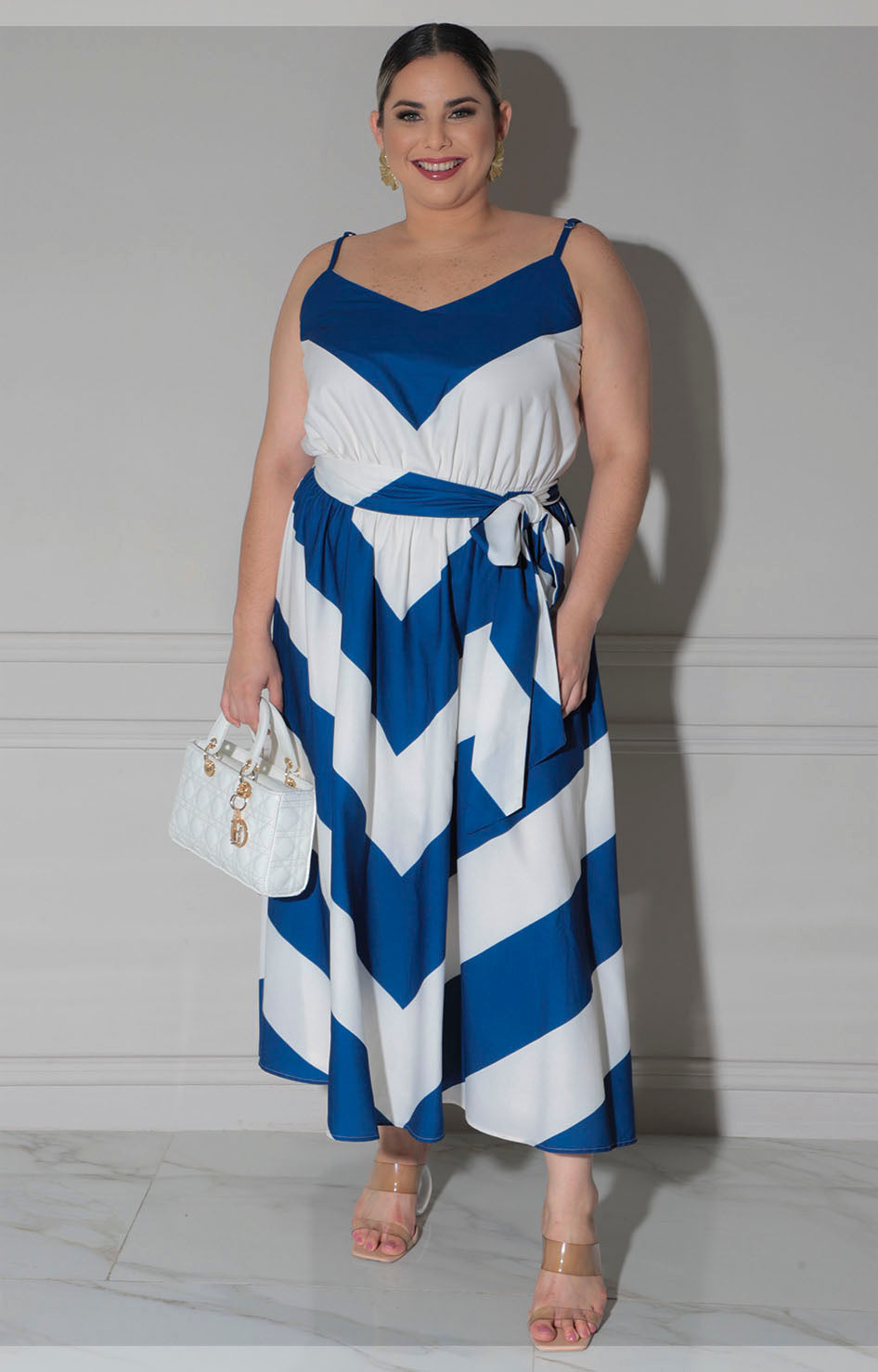Vestido azul de rayas - VESTIDO XL Boutiquemirel 