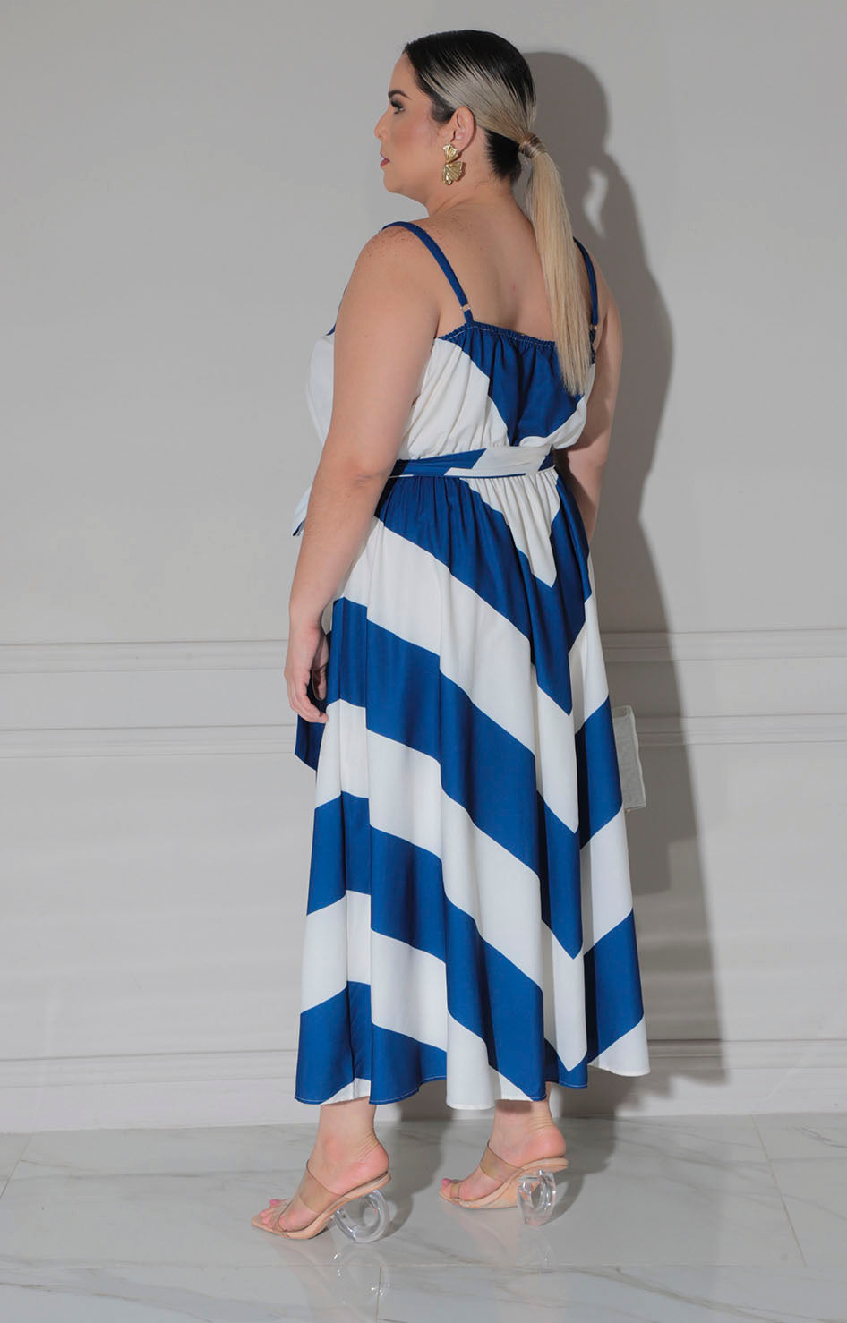 Vestido azul de rayas - VESTIDO XL Boutiquemirel 