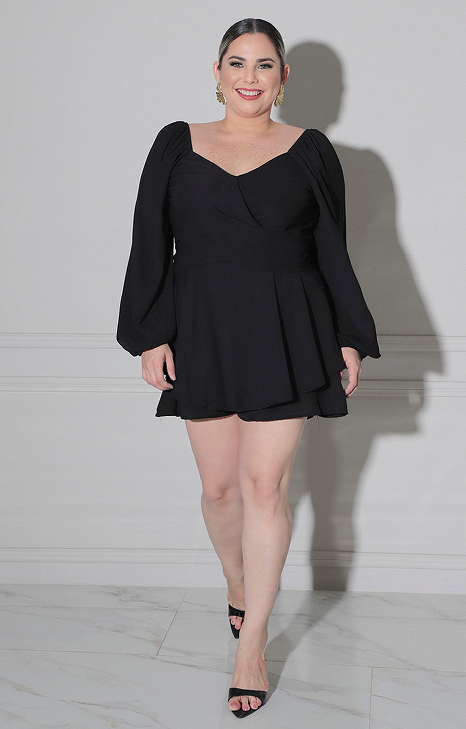 Jumpsuit negro con lazo - PALAZZO CORTO CURVY Boutiquemirel 
