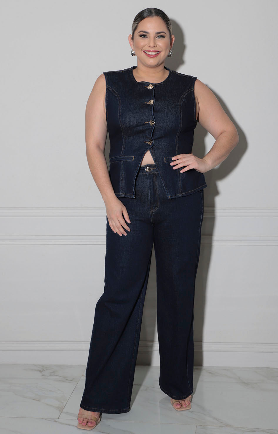 Conjunto de mezclilla tipo chaleco - CONJUNTO XL Boutiquemirel 