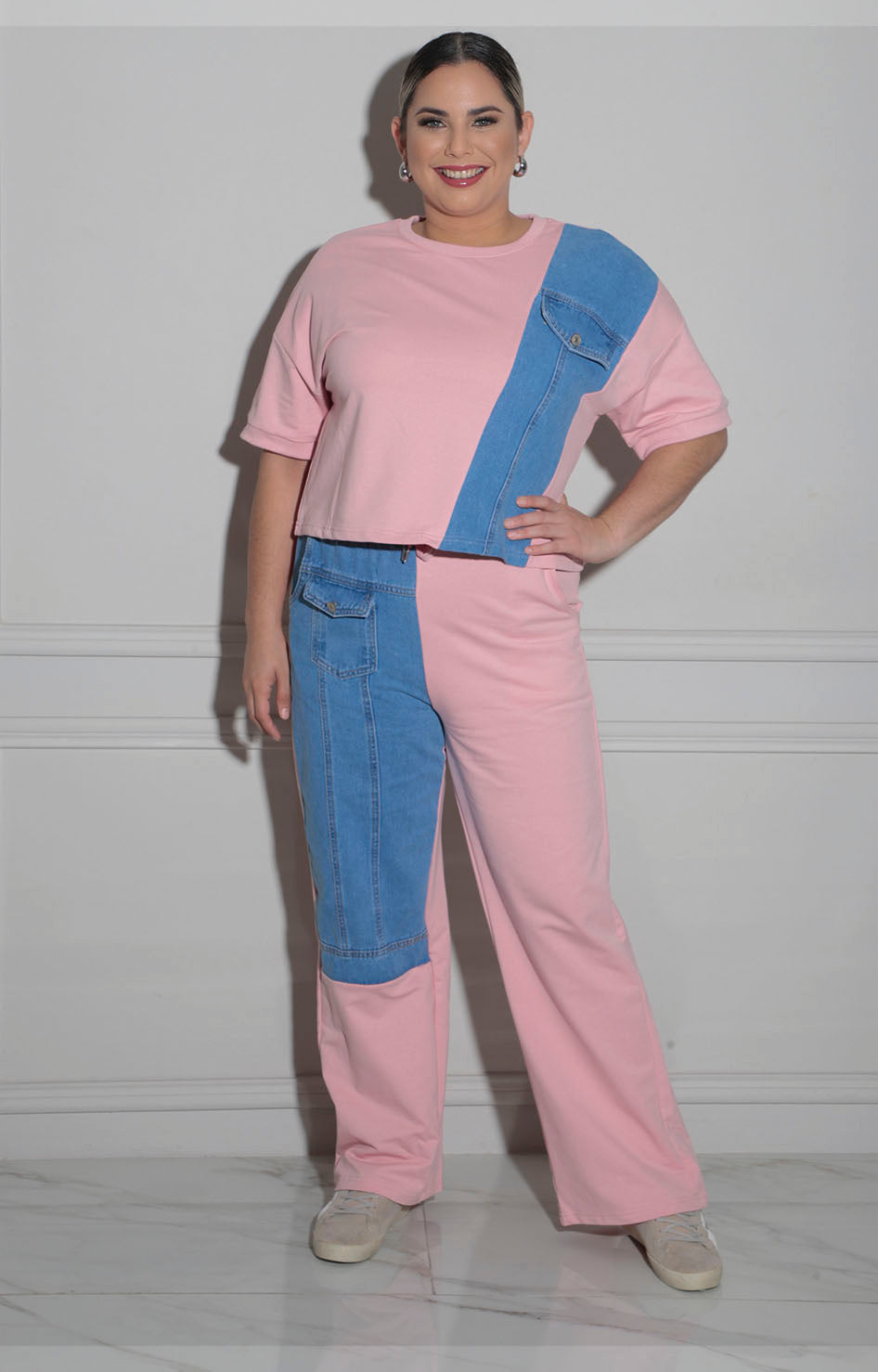 Conjunto rosa estampado - CONJUNTO XL Boutiquemirel 