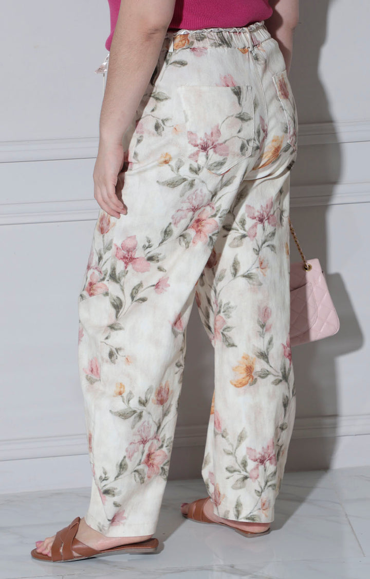 Pantalòn beige estampado - PANTALON CURVY Boutiquemirel 