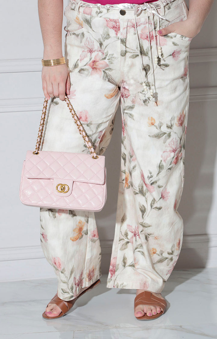 Pantalòn beige estampado - PANTALON CURVY Boutiquemirel 