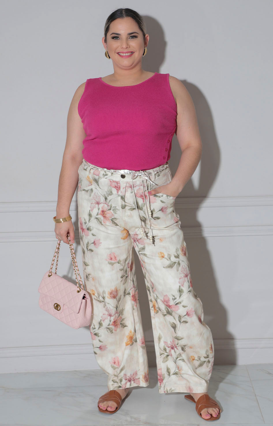 Blusa fucsia sizada - BLUSAS CURVY Boutiquemirel 