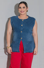 Blusa de mezclilla con botones - BLUSAS CURVY Boutiquemirel 