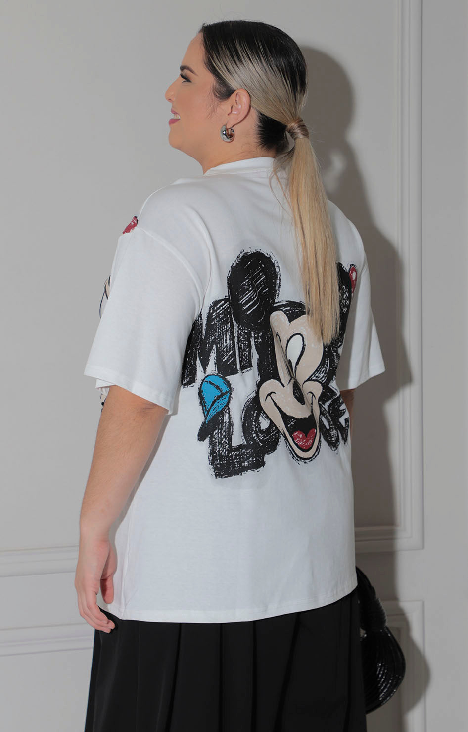 Blusa blanca de mickey - BLUSA CURVY Boutiquemirel 