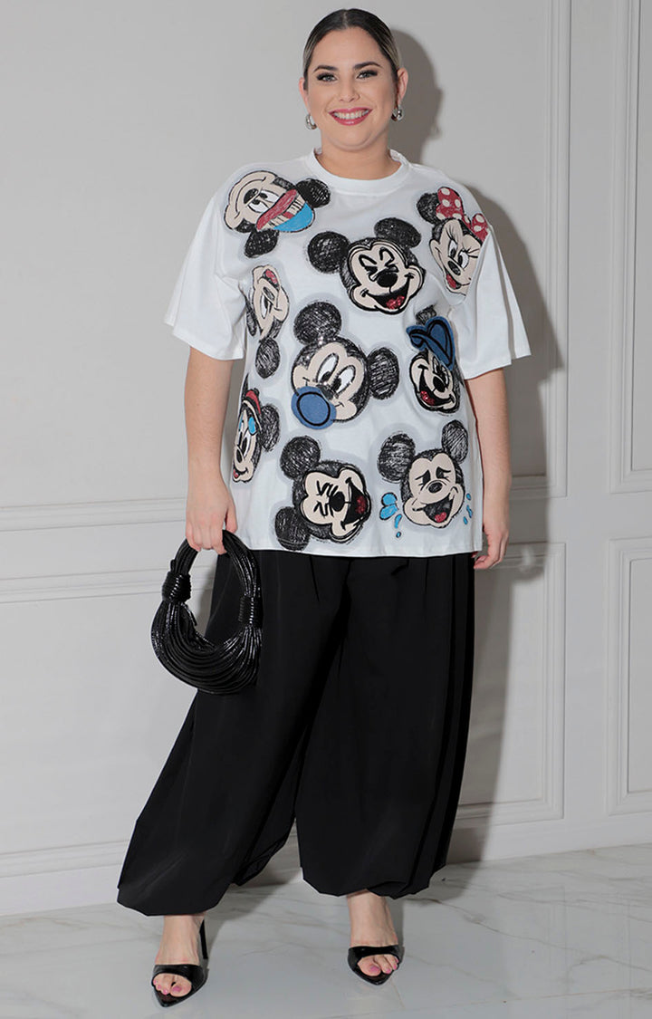 Blusa blanca de mickey - BLUSA CURVY Boutiquemirel 