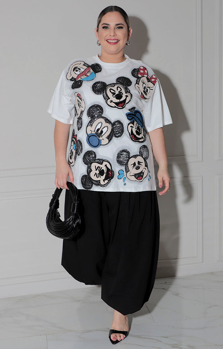Blusa blanca de mickey - BLUSA CURVY Boutiquemirel 
