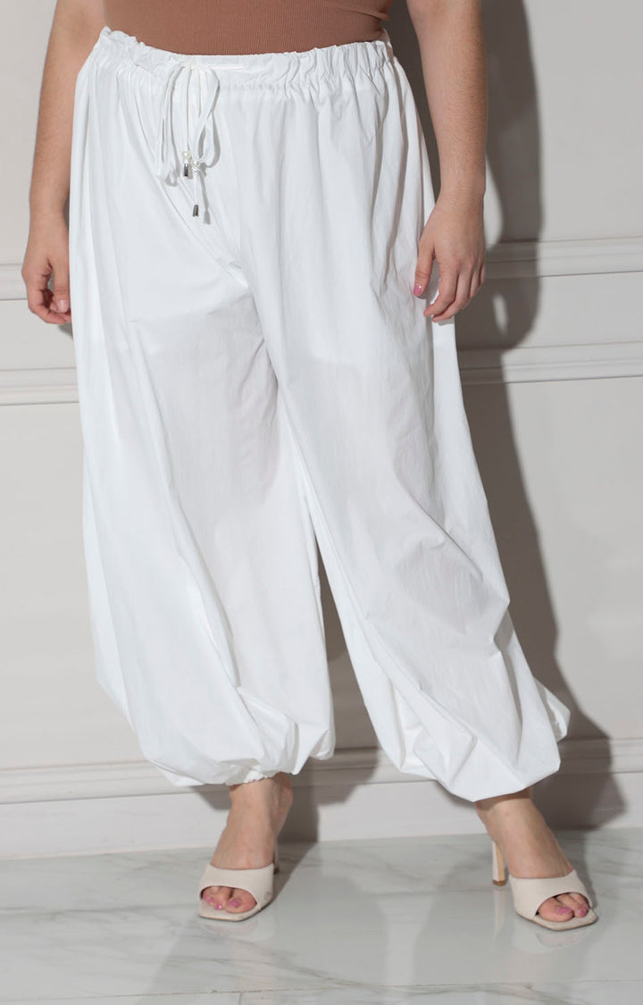Pantalòn blanco tipo globo - PANTALON CURVY Boutiquemirel 