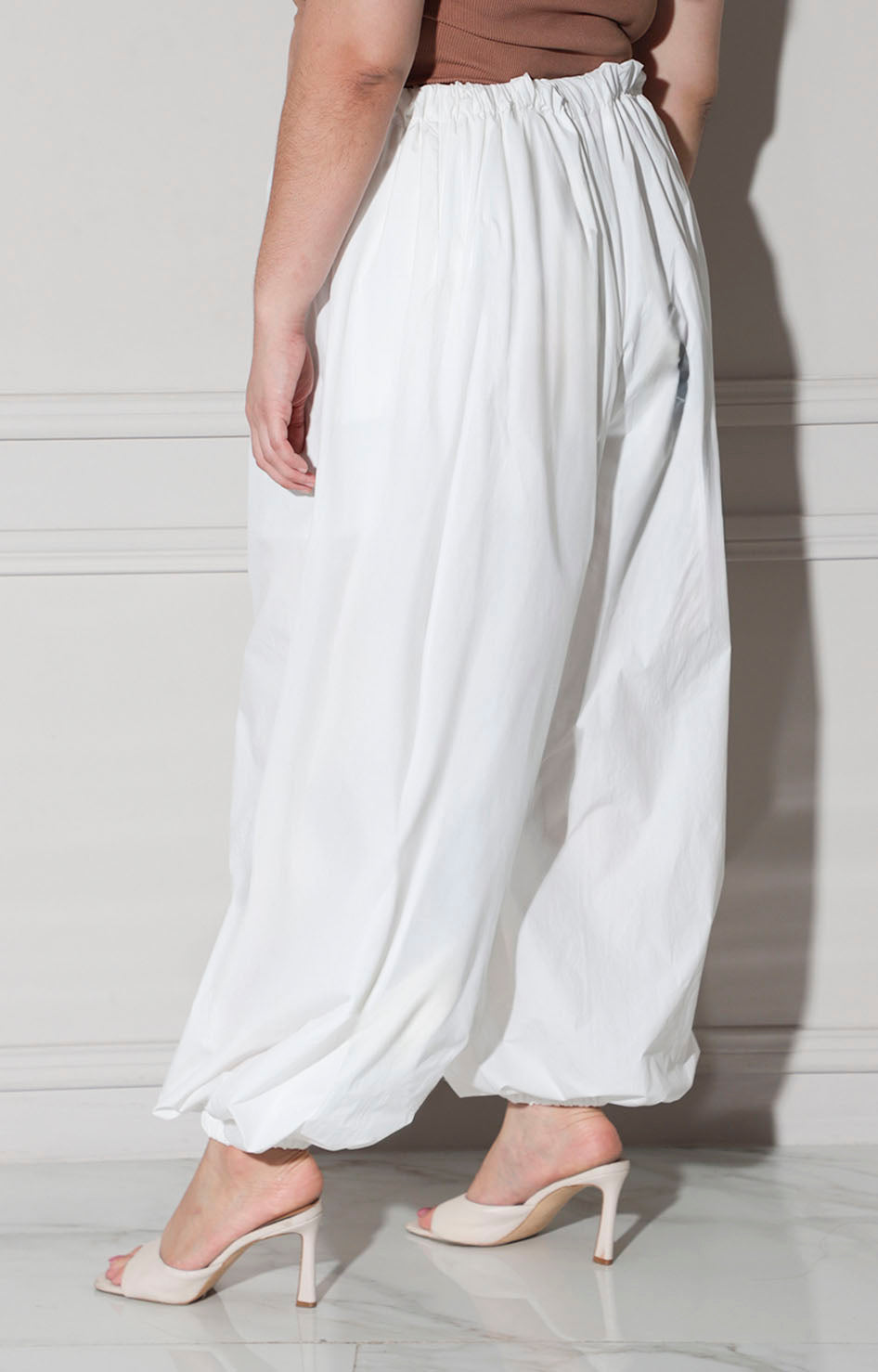 Pantalòn blanco tipo globo - PANTALON CURVY Boutiquemirel 