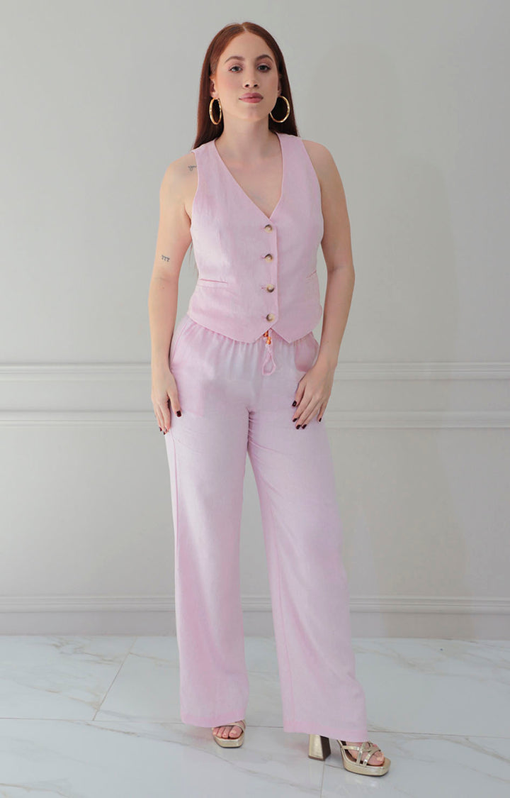 Pantalon beige con elástico - PANTALON REGULAR Boutiquemirel 