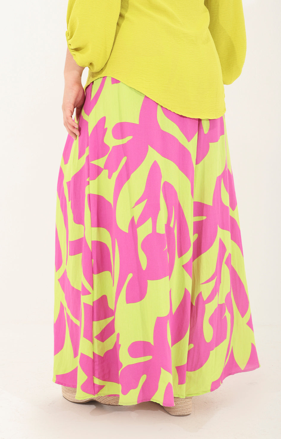Pantalón verde limón con magenta - PANTALON Boutiquemirel 