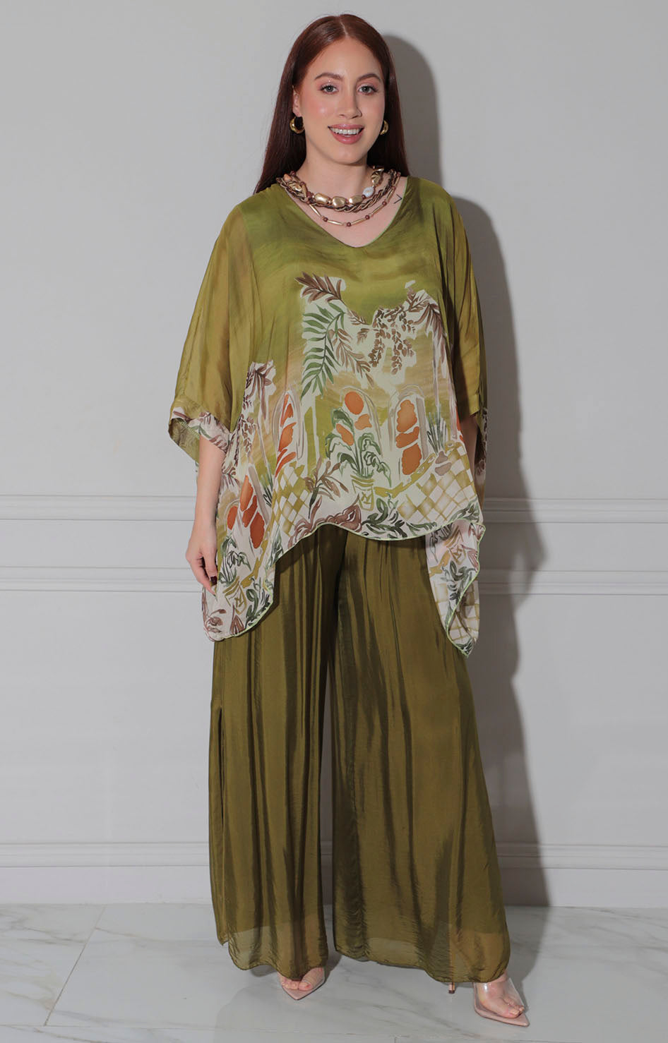 Conjunto verde estampado - CONJUNTO Boutiquemirel 