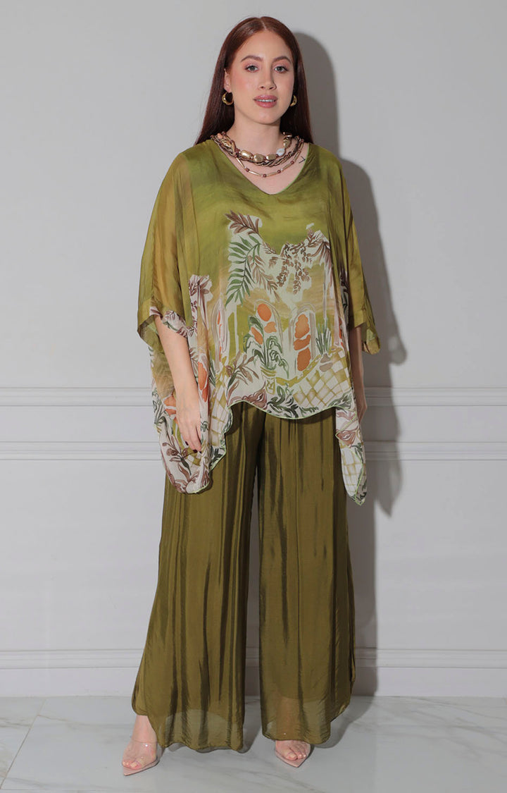 Conjunto verde estampado - CONJUNTO Boutiquemirel 