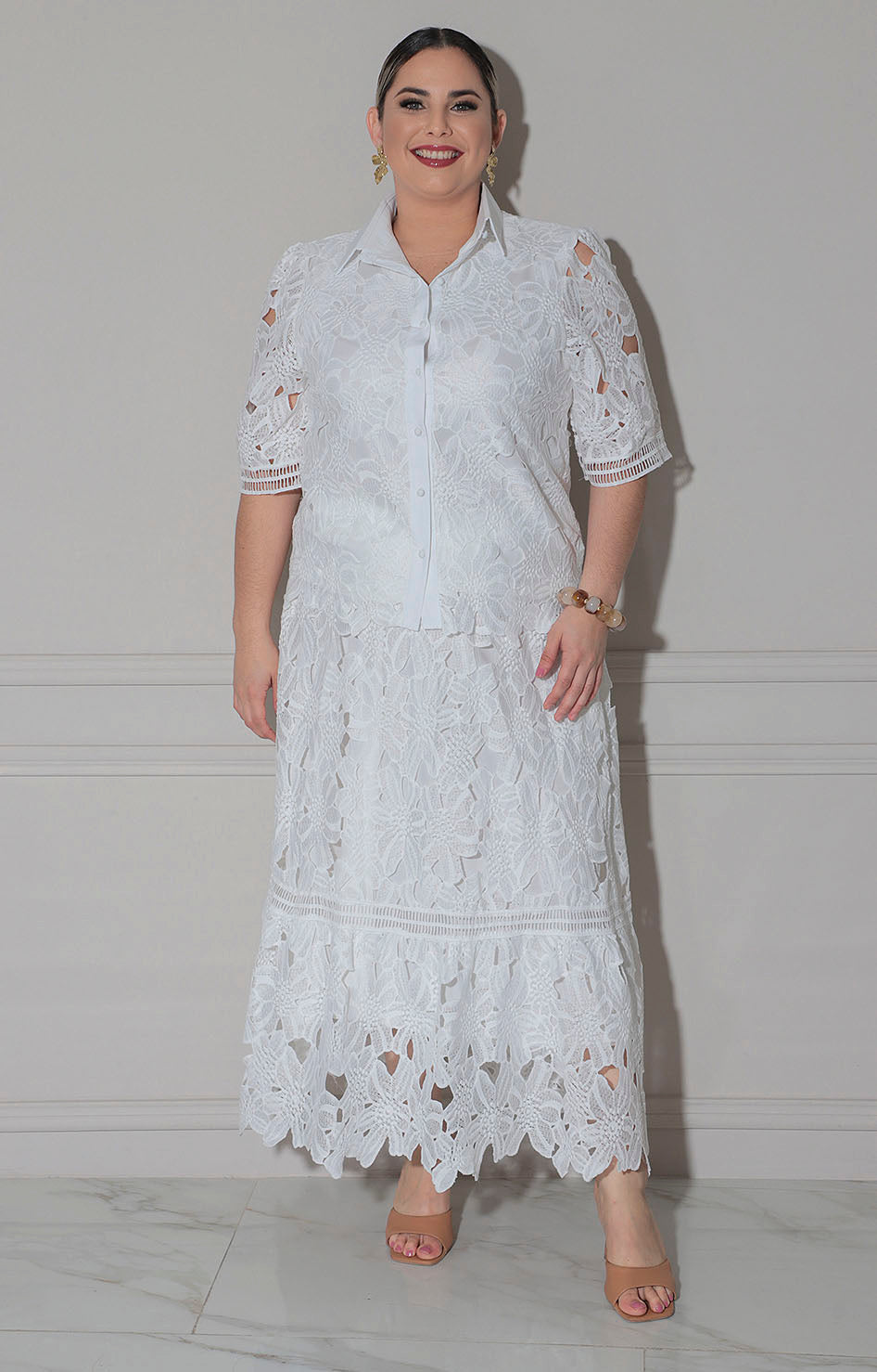 Conjunto blanco de guipiur - CONJUNTO CURVY Boutiquemirel 