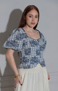 Blusa azul estampada - BLUSA REGULAR Boutiquemirel 