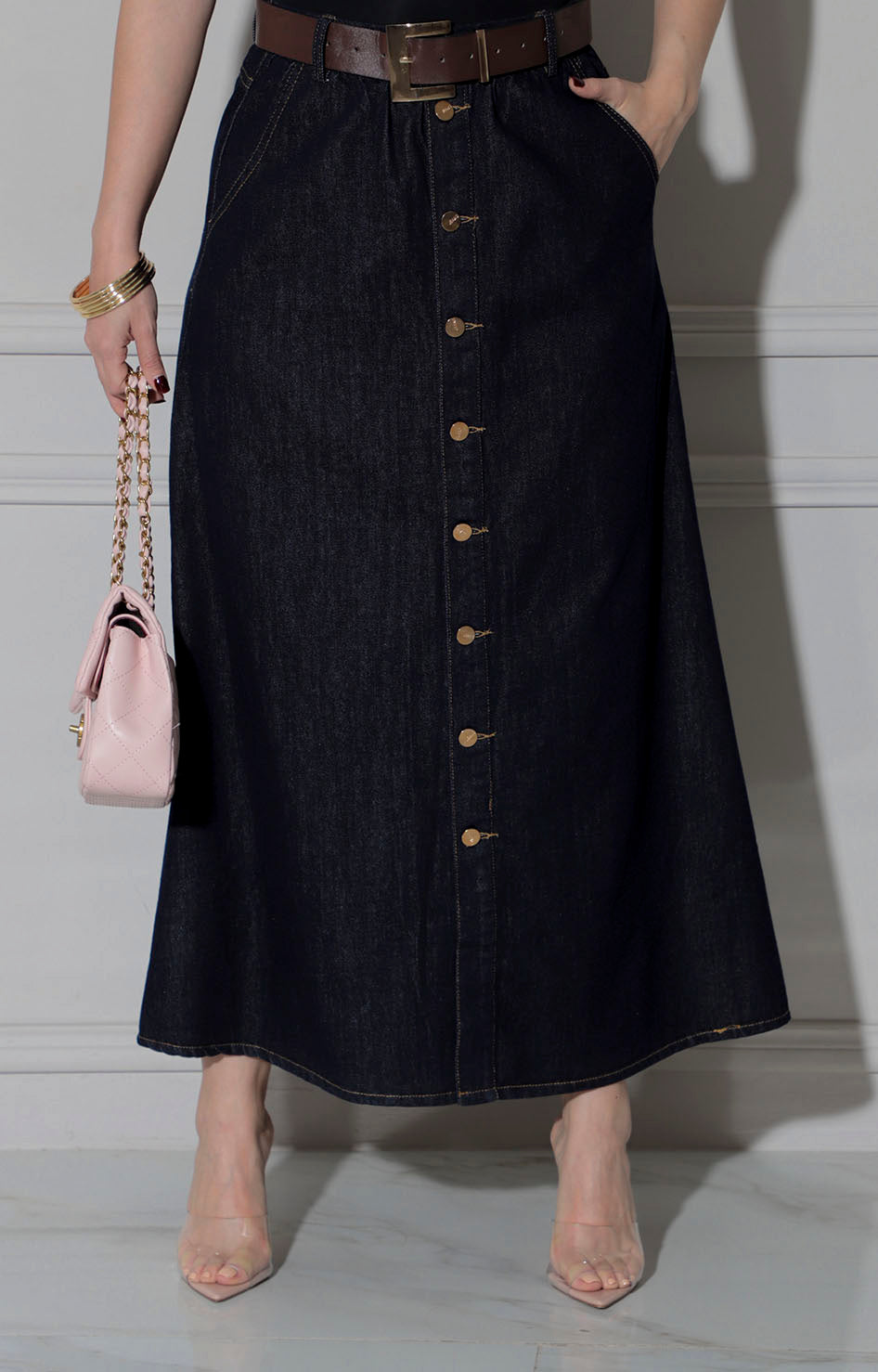 falda de mezclilla obscura - FALDA Boutiquemirel 