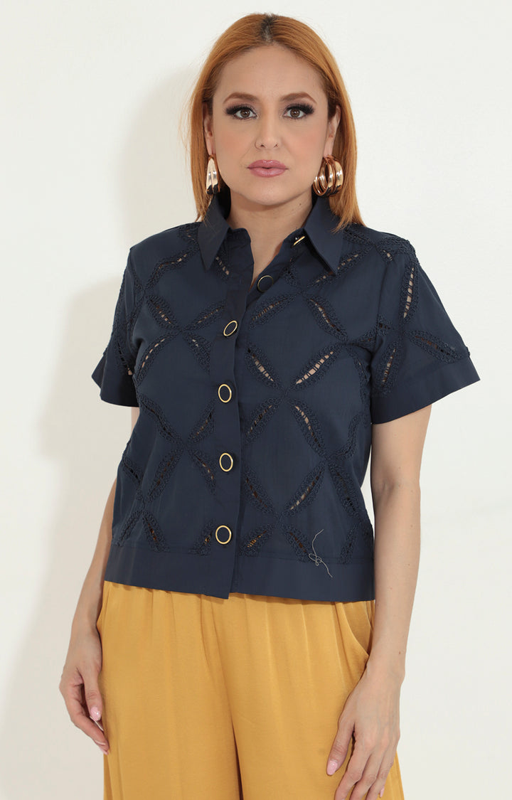 Blusa azul marino - BLUSA Boutiquemirel 