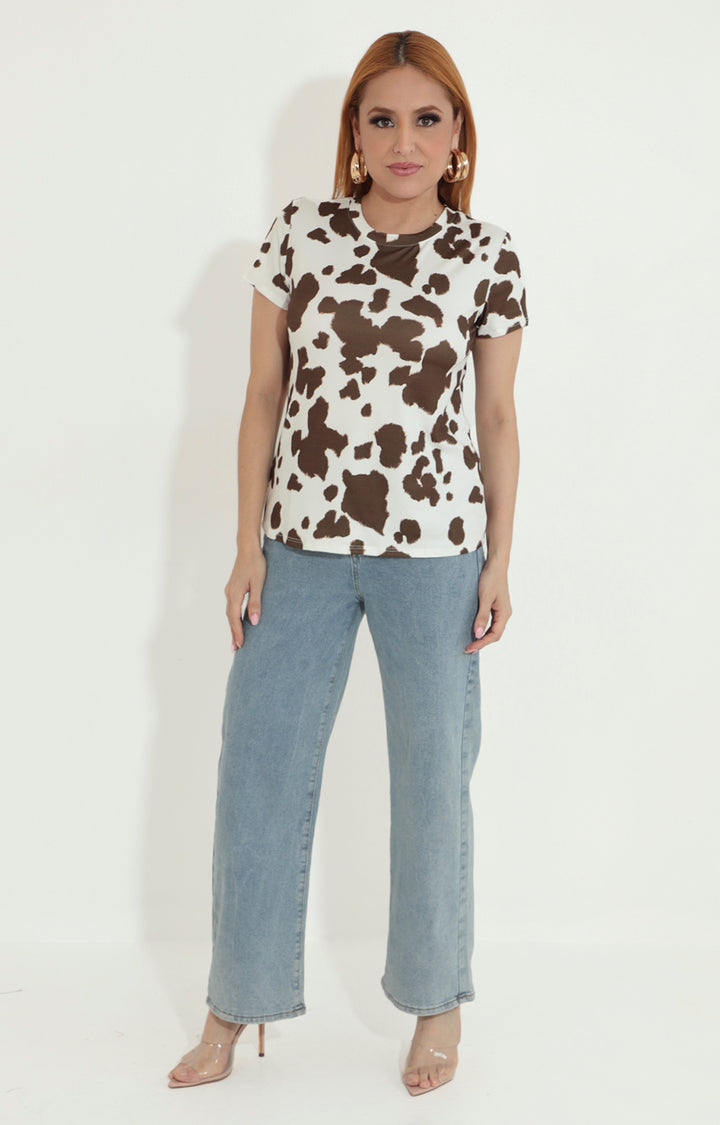 Blusa blanca cow - BLUSA Boutiquemirel 