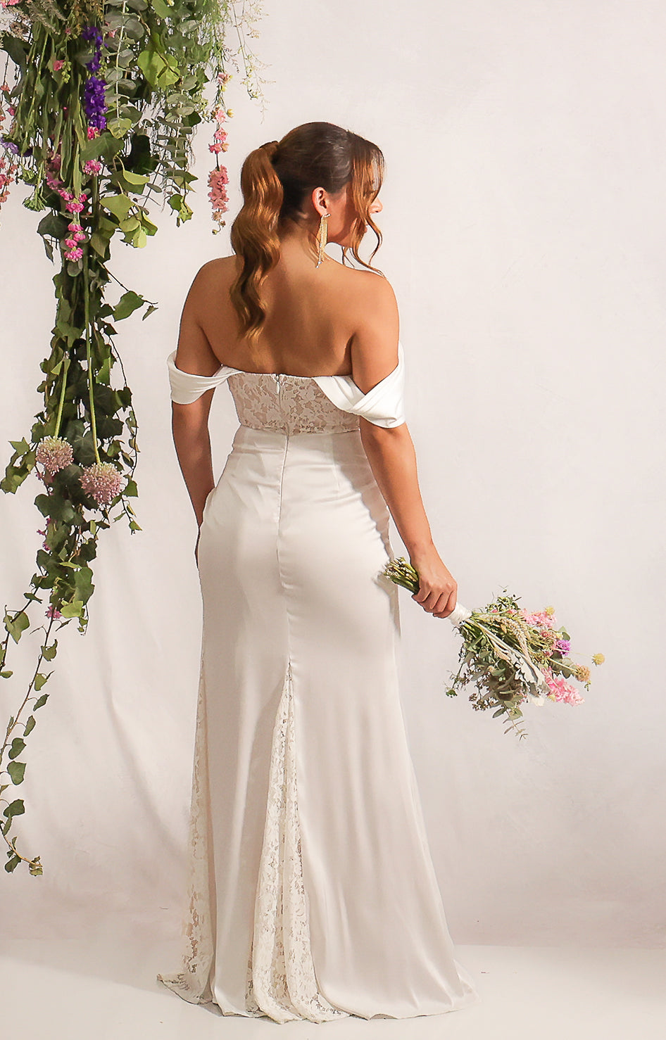 Vestido blanco con encaje - Boutiquemirel