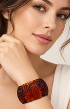 Brazalete rígido de resina marmoleada
