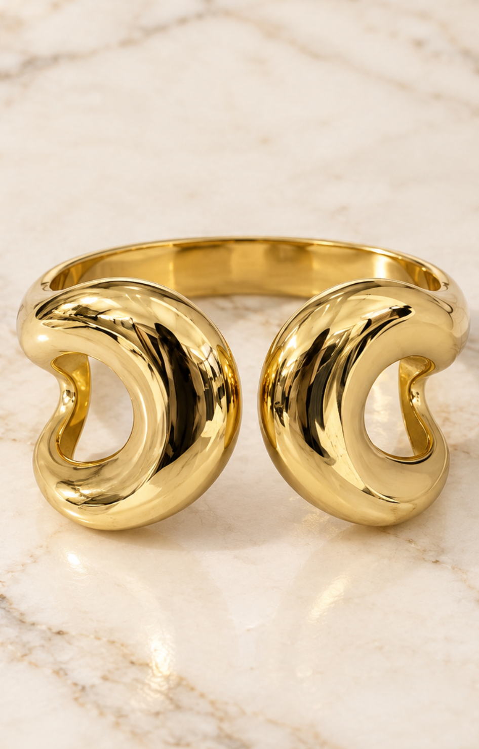 Brazalete rígido abierto dorado