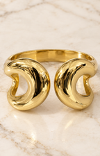 Brazalete rígido abierto dorado