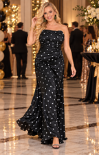 Vestido negro polka-dots