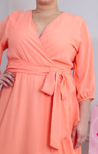 Vestido largo corte mullete