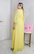 Vestido largo corte mullete