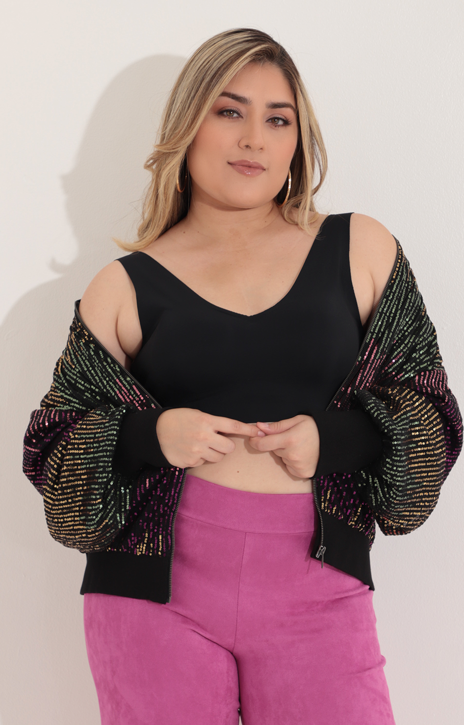 sudadera lentejuela tornasol multicolor - CHAMARRA Boutiquemirel 