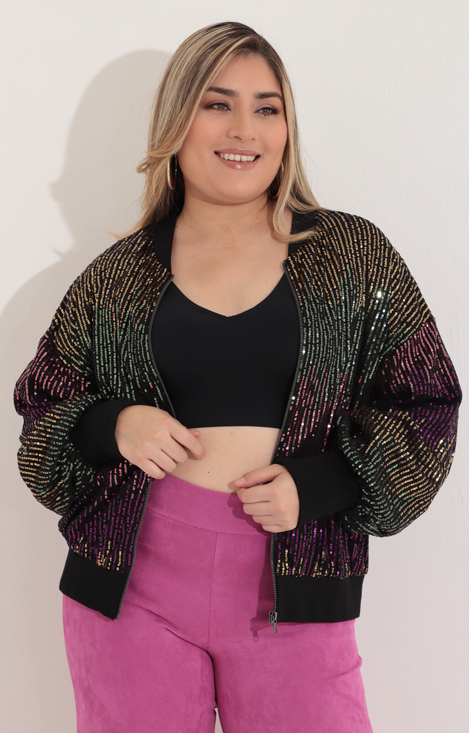 sudadera lentejuela tornasol multicolor - CHAMARRA Boutiquemirel 