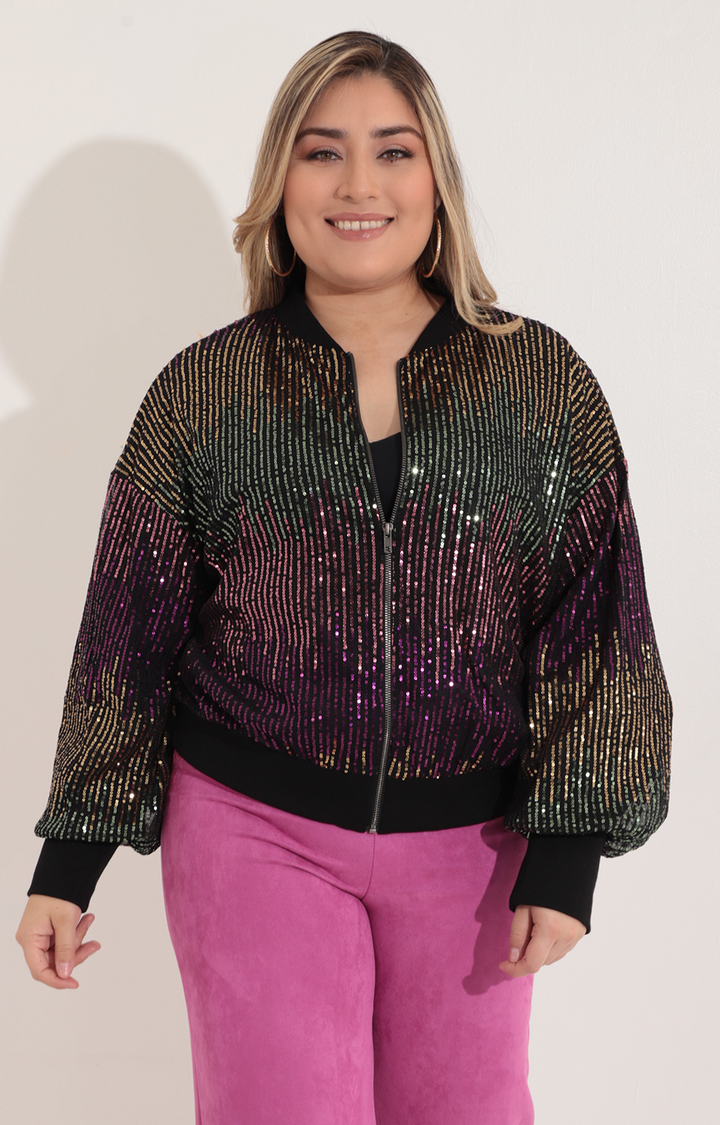 sudadera lentejuela tornasol multicolor - CHAMARRA Boutiquemirel 