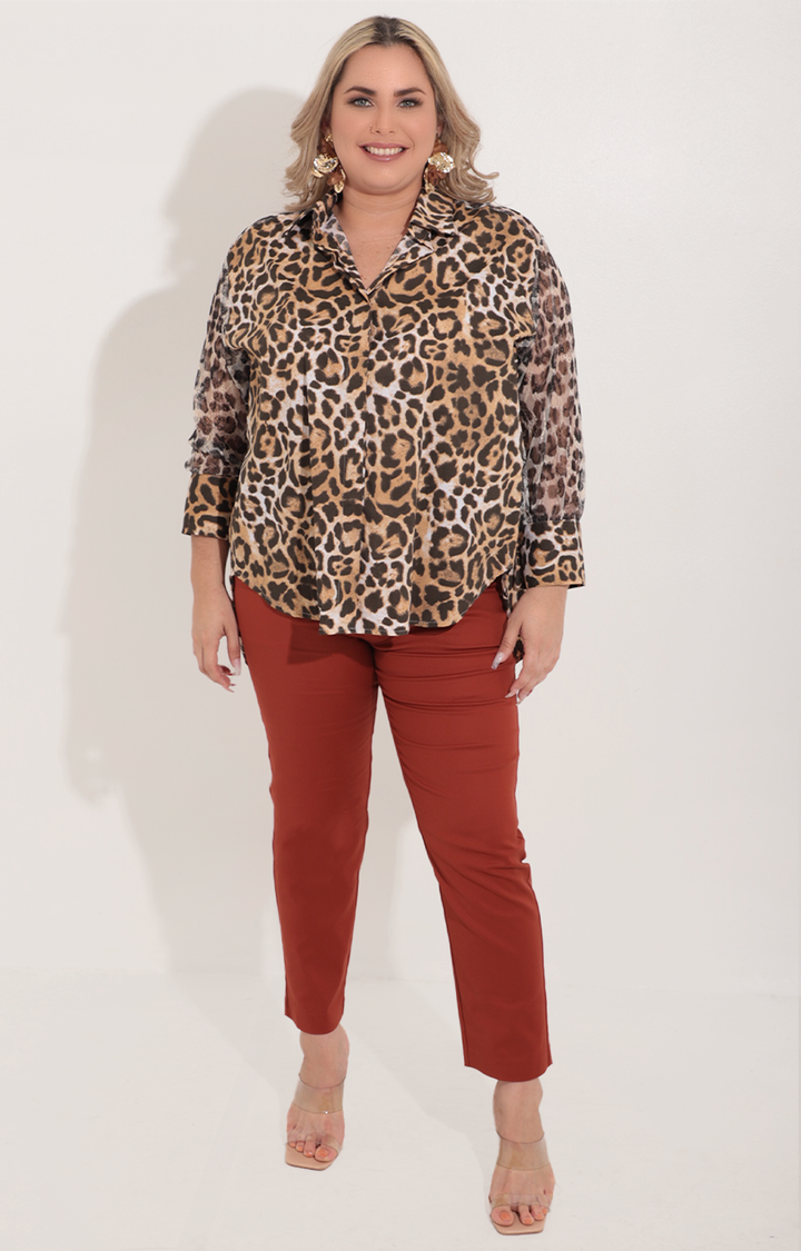 Camisera estampada en café - BLUSA Boutiquemirel 