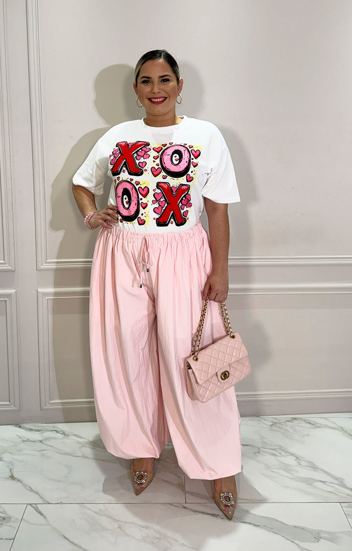 Blusa blanca estampada xoxo