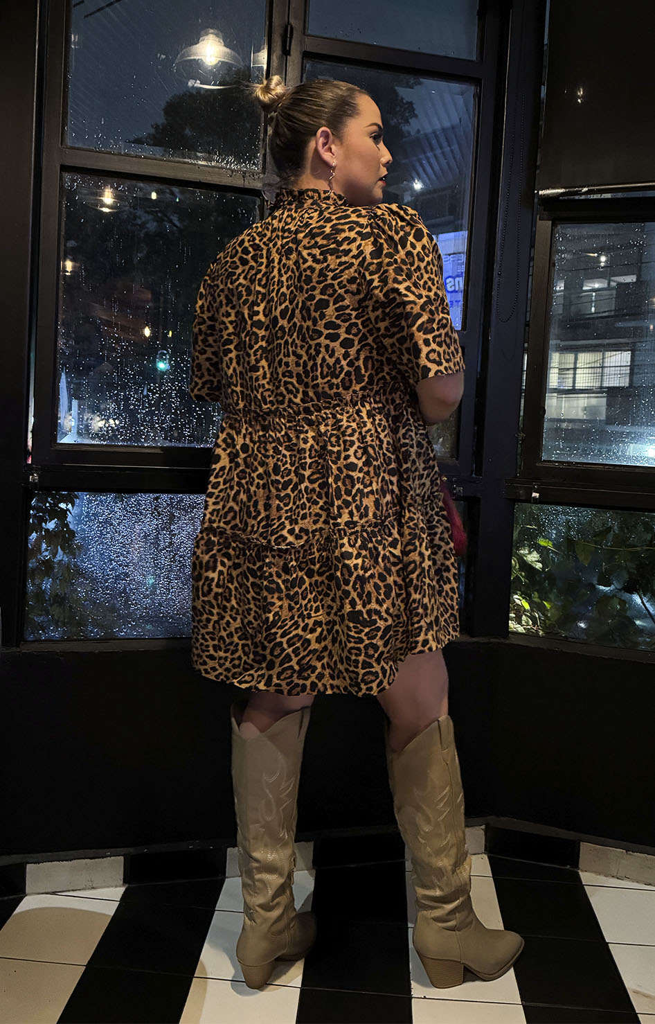 Vestido café estampado - VESTIDO XL Boutiquemirel 