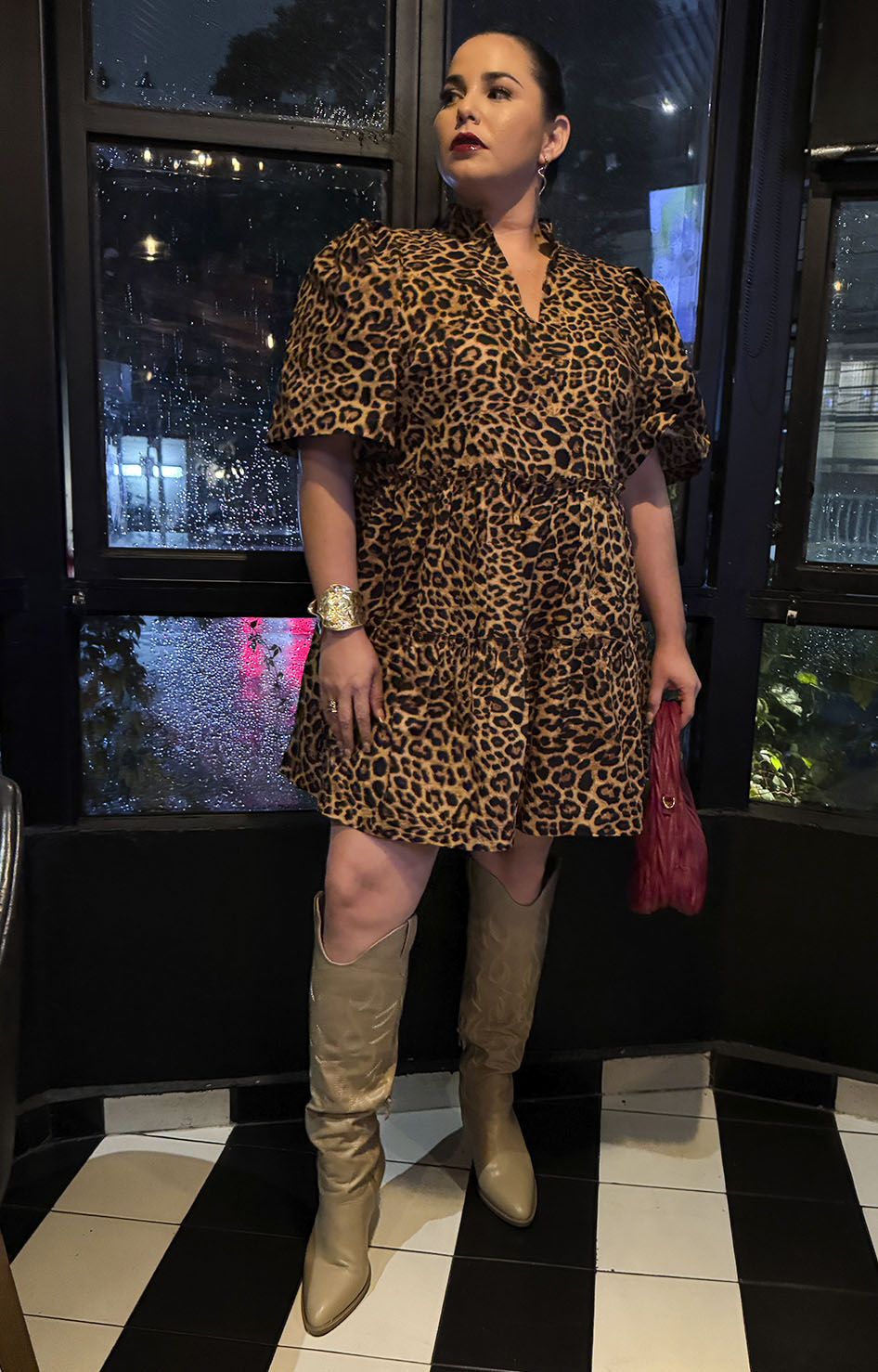 Vestido café estampado - VESTIDO XL Boutiquemirel 