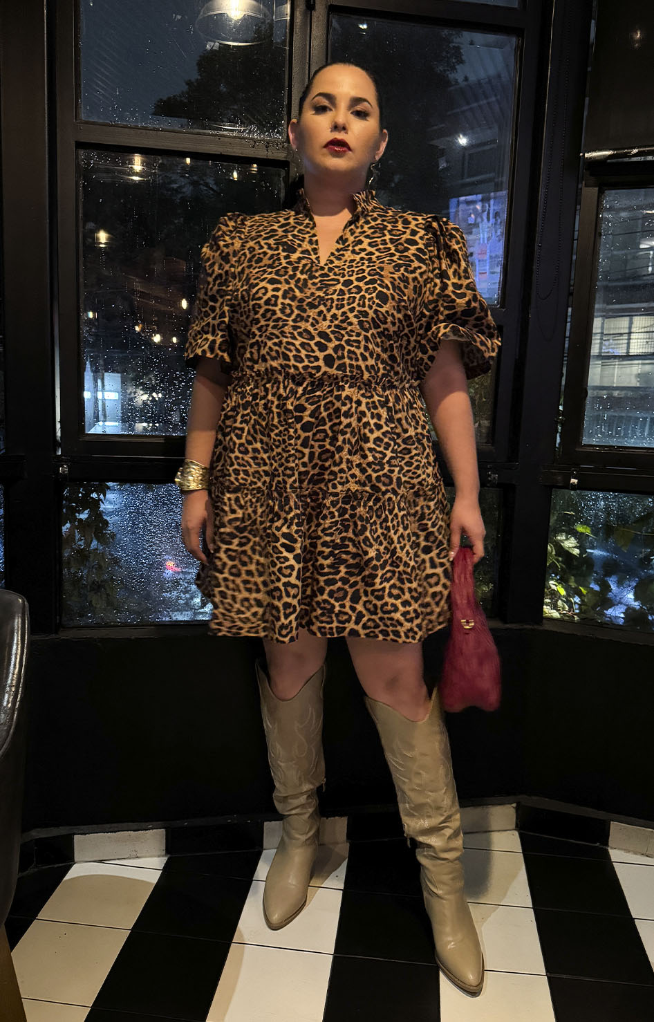 Vestido café estampado - VESTIDO XL Boutiquemirel 