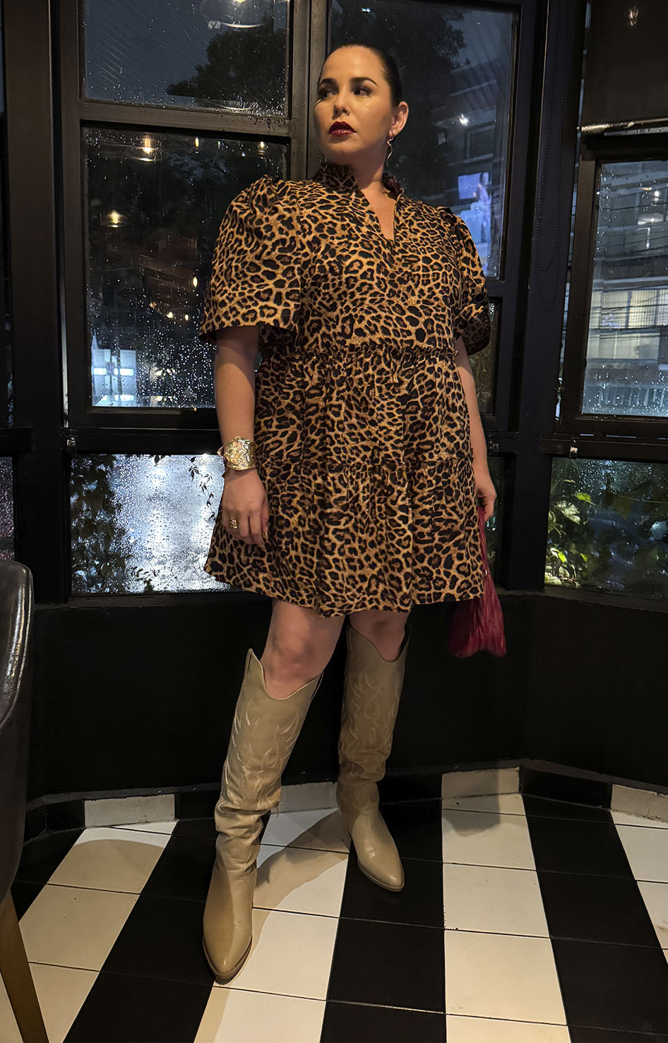 Vestido café estampado - VESTIDO XL Boutiquemirel 