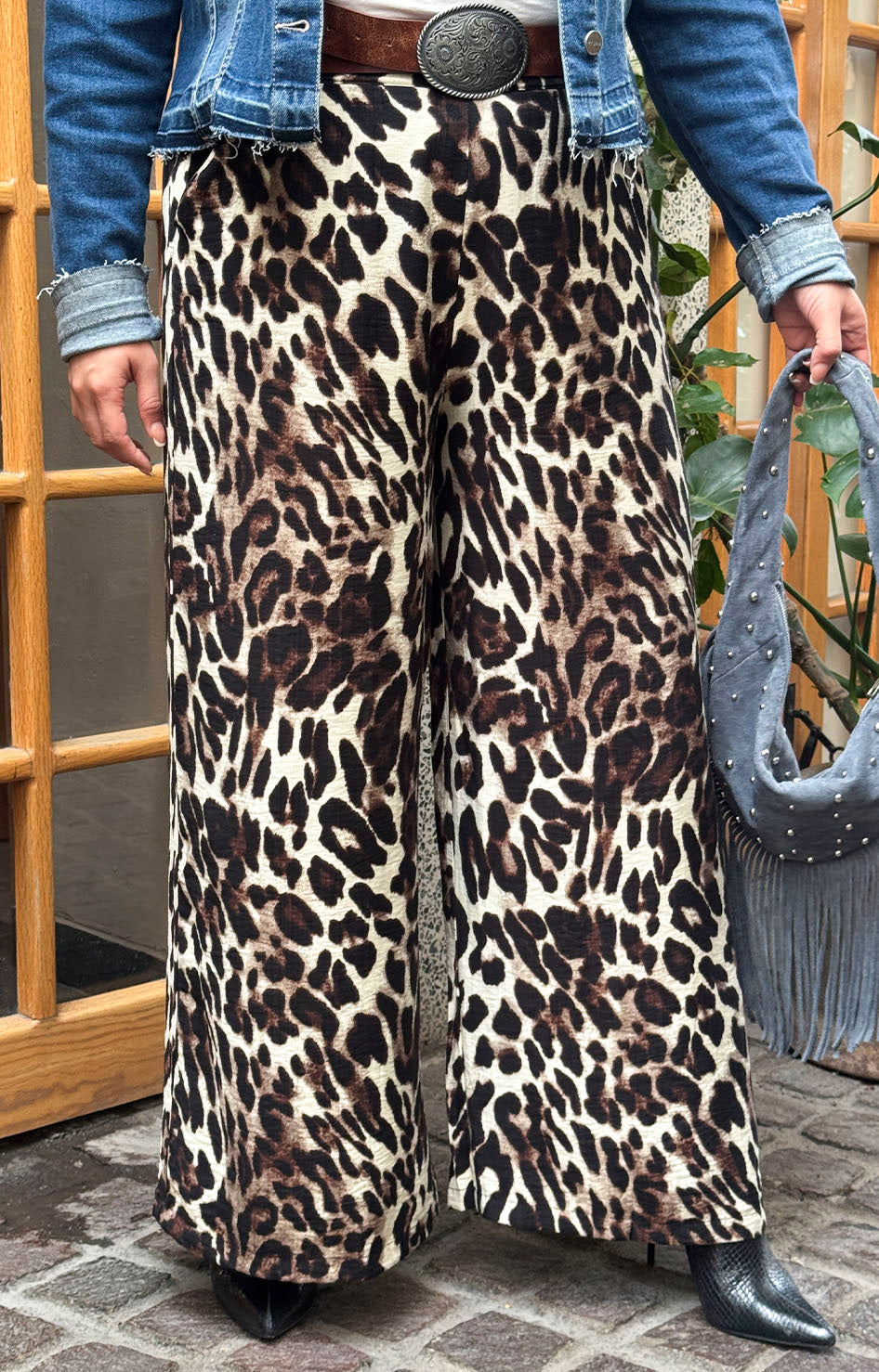 Pantalón beige estampado - PANTALON XL Boutiquemirel 