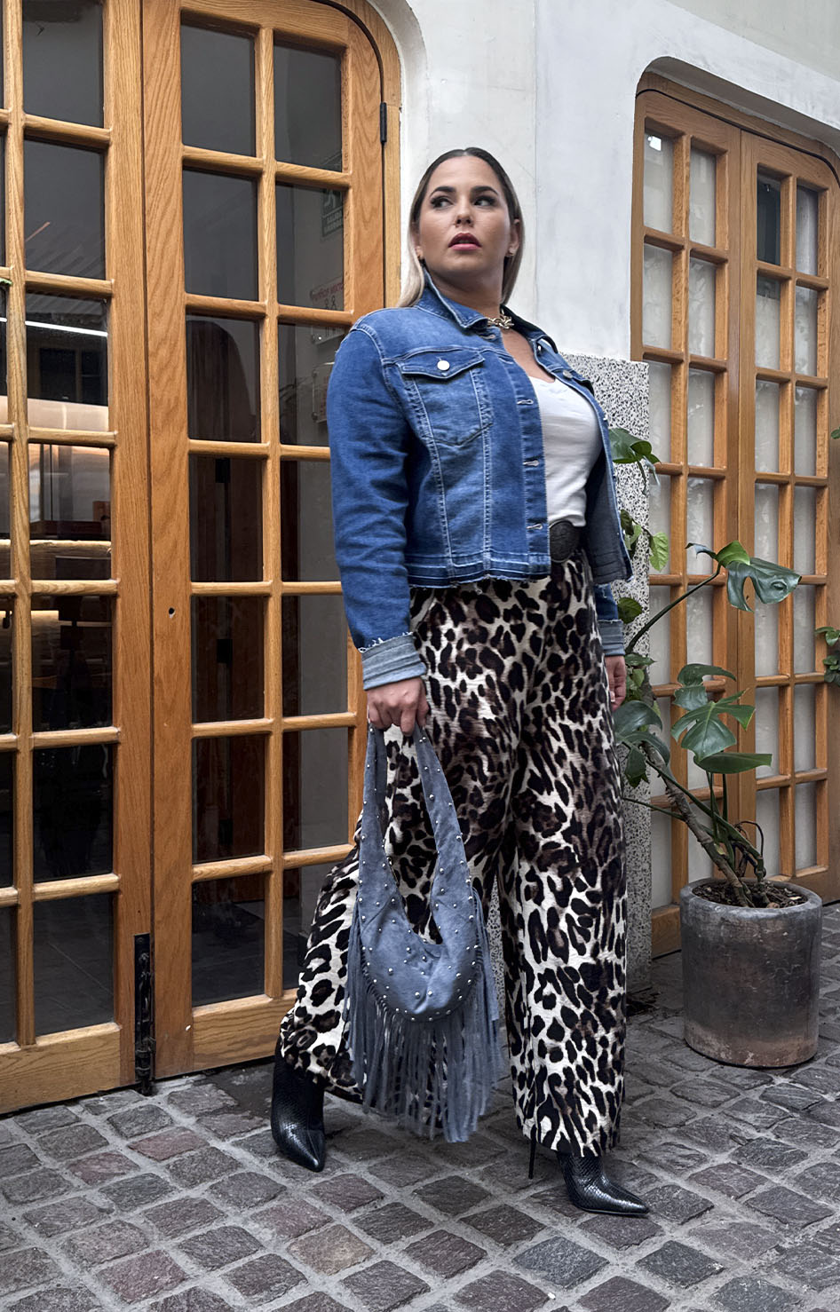 Pantalón beige estampado - PANTALON XL Boutiquemirel 