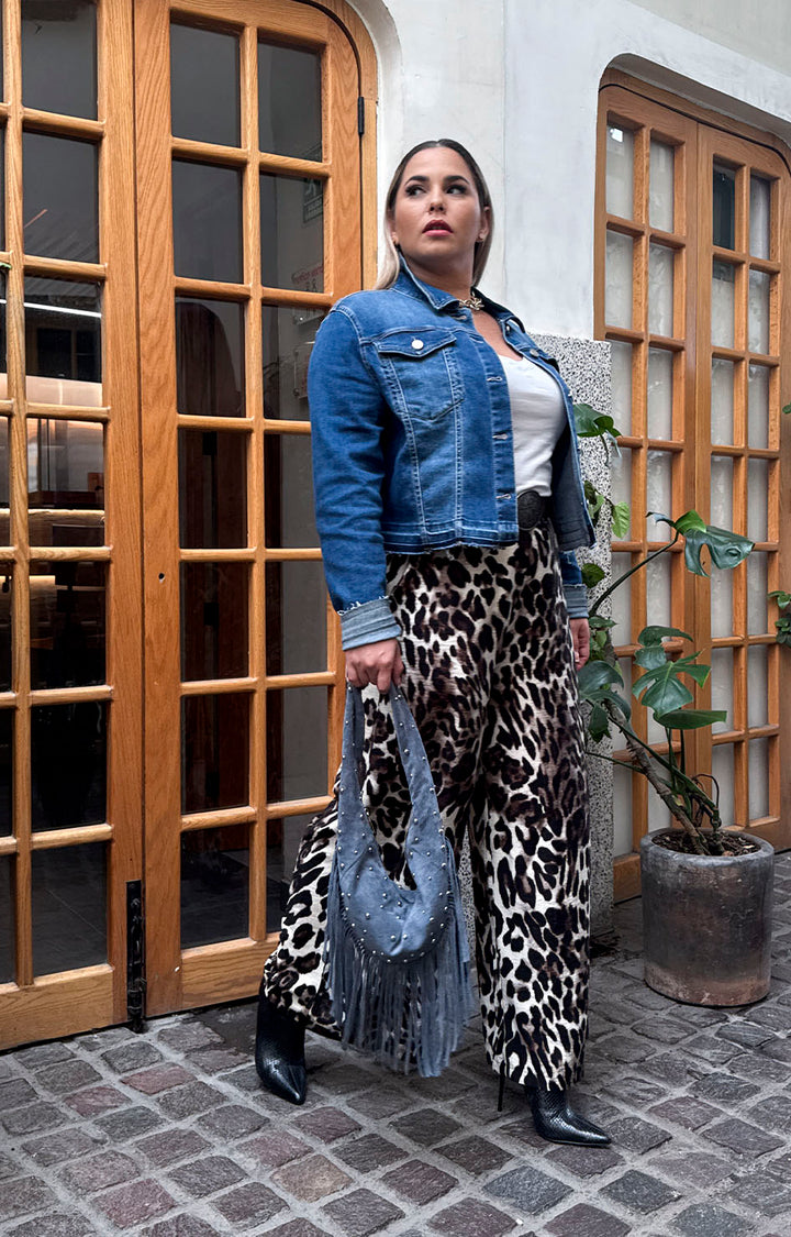 Pantalón beige estampado - PANTALON XL Boutiquemirel 