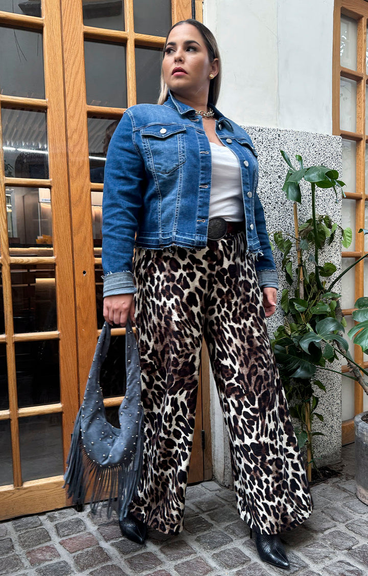 Pantalón beige estampado - PANTALON XL Boutiquemirel 