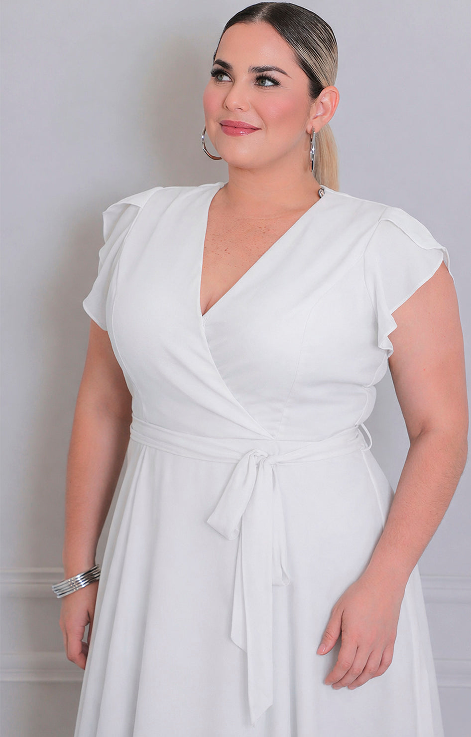 Vestido asimétrico con lazo - VESTIDO LARGO CURVY Boutiquemirel 