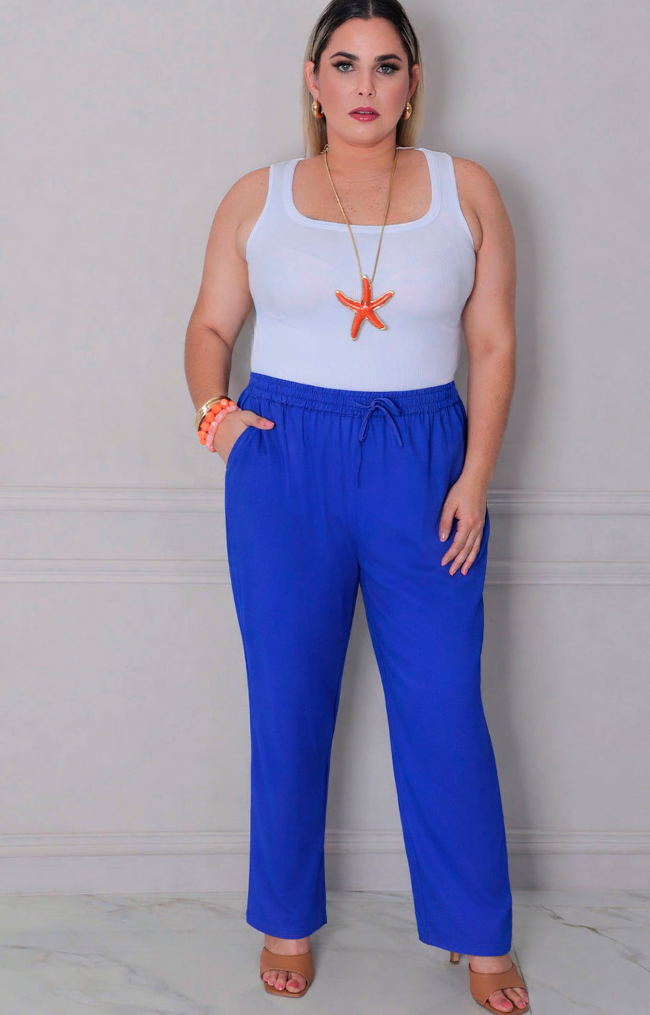 IA Pantalon recto con elàstico - PANTALON CURVY Boutiquemirel 