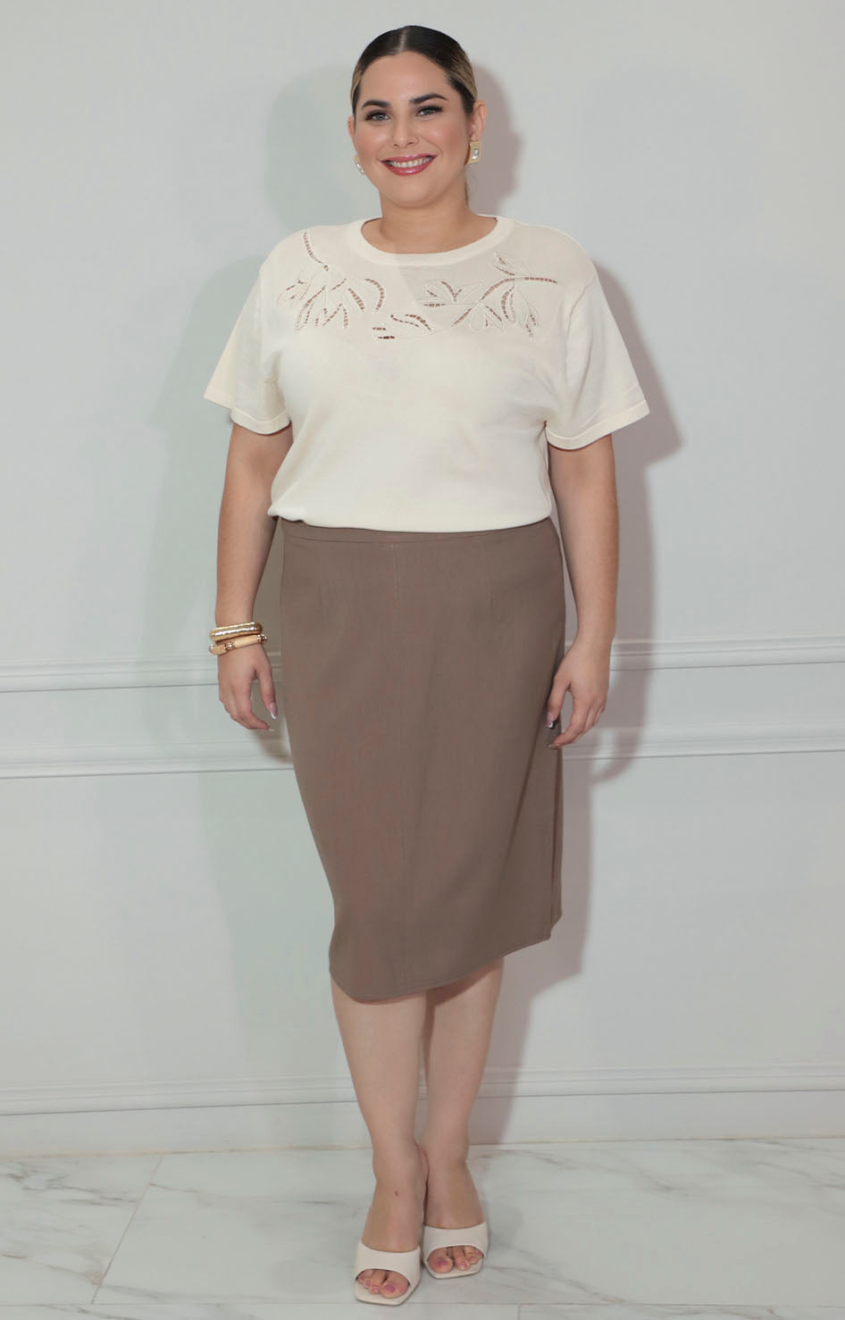 Falda café - FALDA Boutiquemirel 