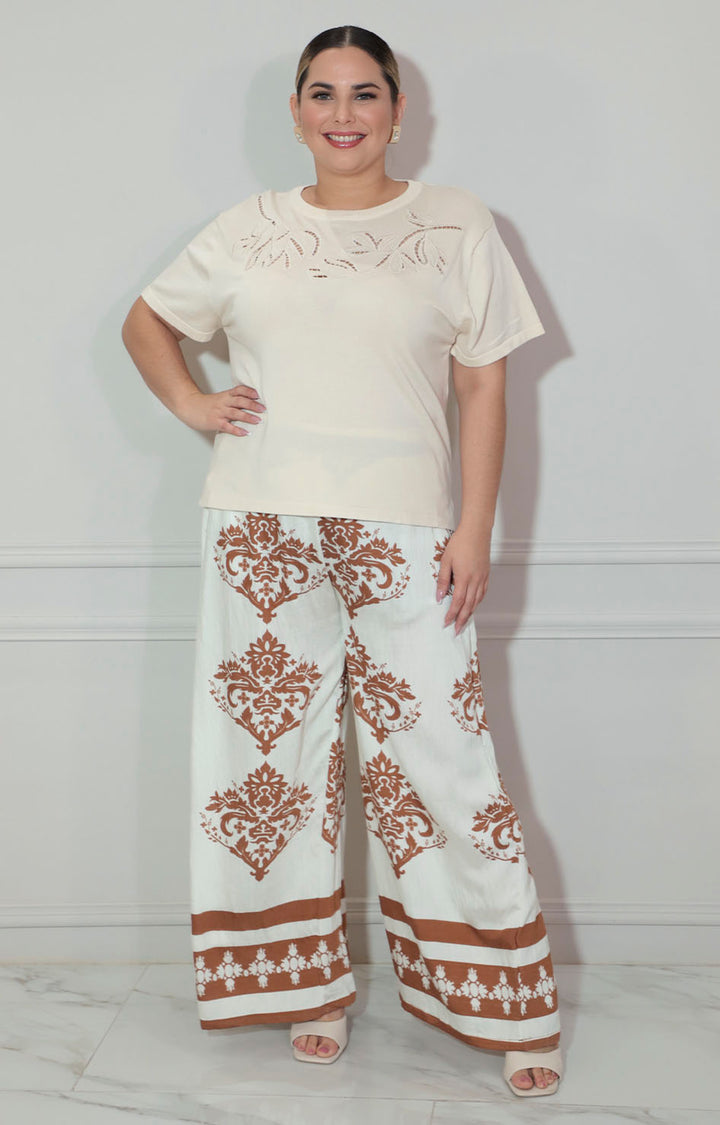 Blusa beige bordada - BLUSA XL Boutiquemirel 