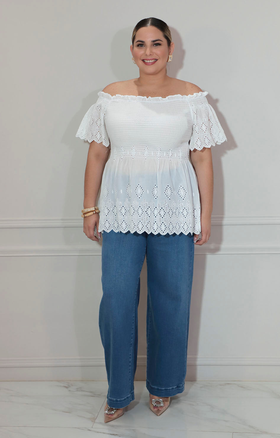 Blusa blanca off-shoulder - BLUSA XL Boutiquemirel 