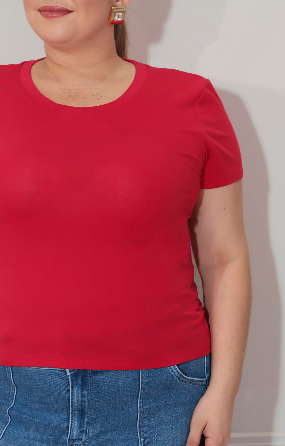 Blusa básica roja algodón - BLUSA XL Boutiquemirel 