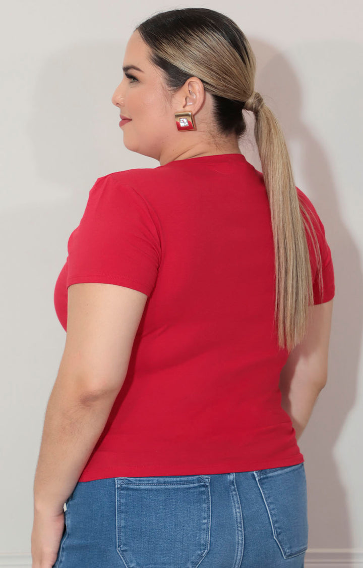 Blusa básica roja algodón - BLUSA XL Boutiquemirel 